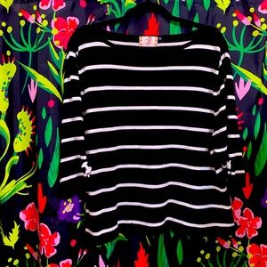 Banned apparel dancing days 3/4 quarter sleeve black white bow 4x ModCloth